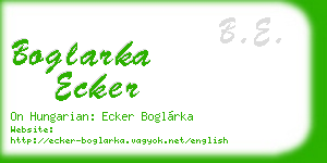 boglarka ecker business card